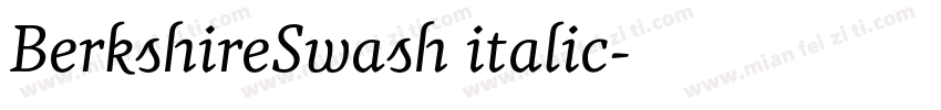 BerkshireSwash italic字体转换